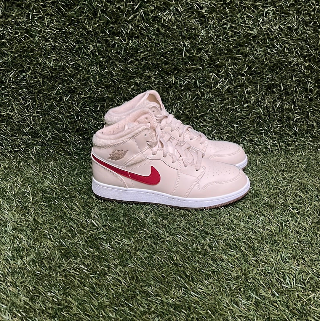 JORDAN 1 MID 'FLEECE PEARL WHITE' (USED)