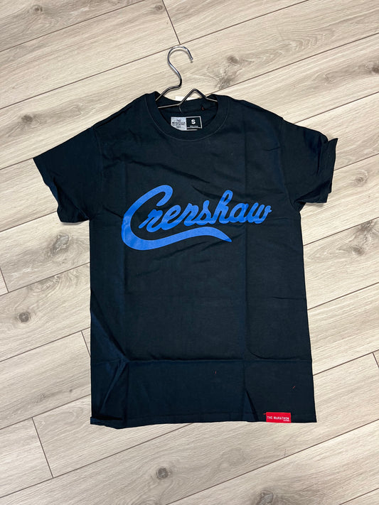 'THE MARATHON' CRENSHAW TEE BLACK/BLUE