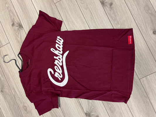 'THE MARATHON' CRENSHAW TEE MAROON/WHITE